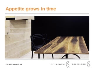 Appetite grows in time
Life is not a straight line
 