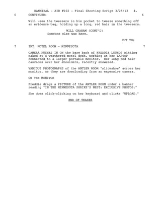 Hannibal episode 102 amuse bouche | PDF