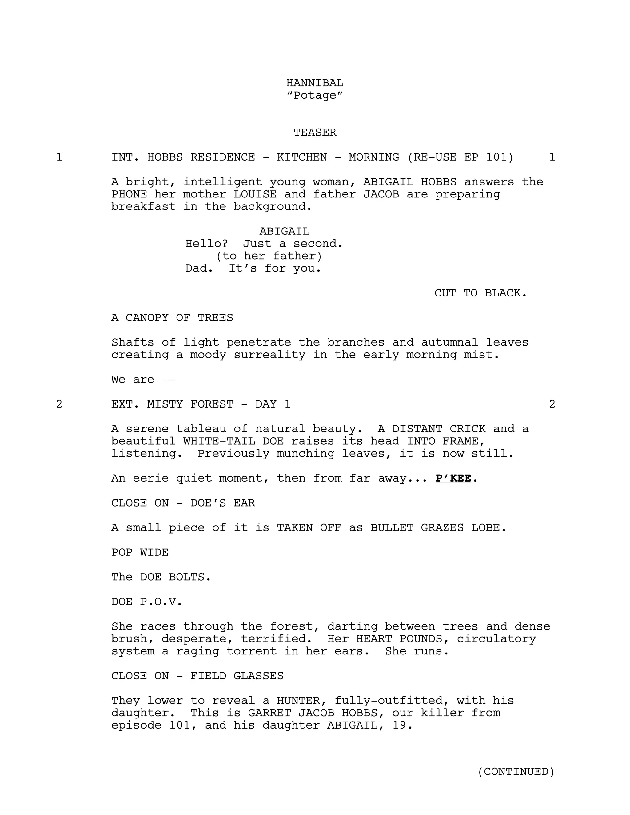 Hannibal episode 103 potage | PDF | Television | Entertainment