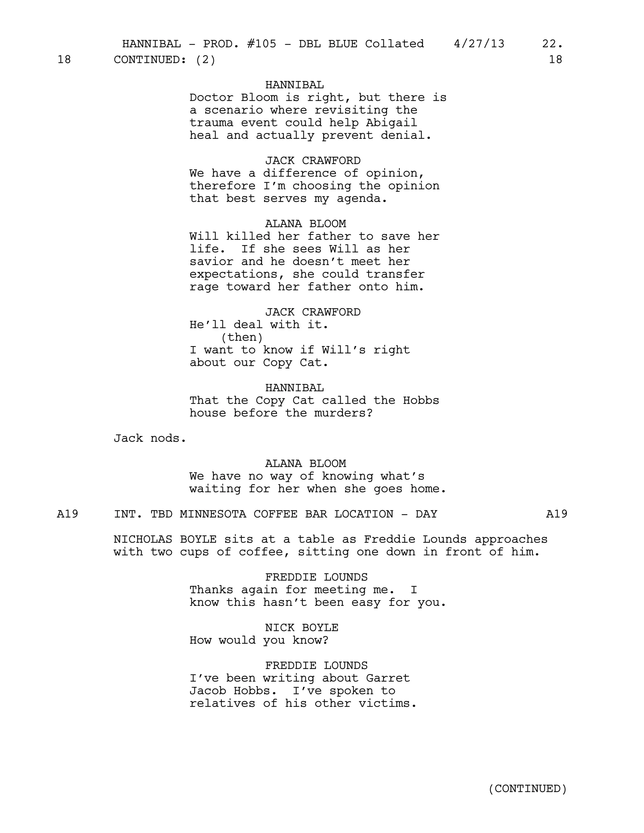 Hannibal episode 103 potage | PDF