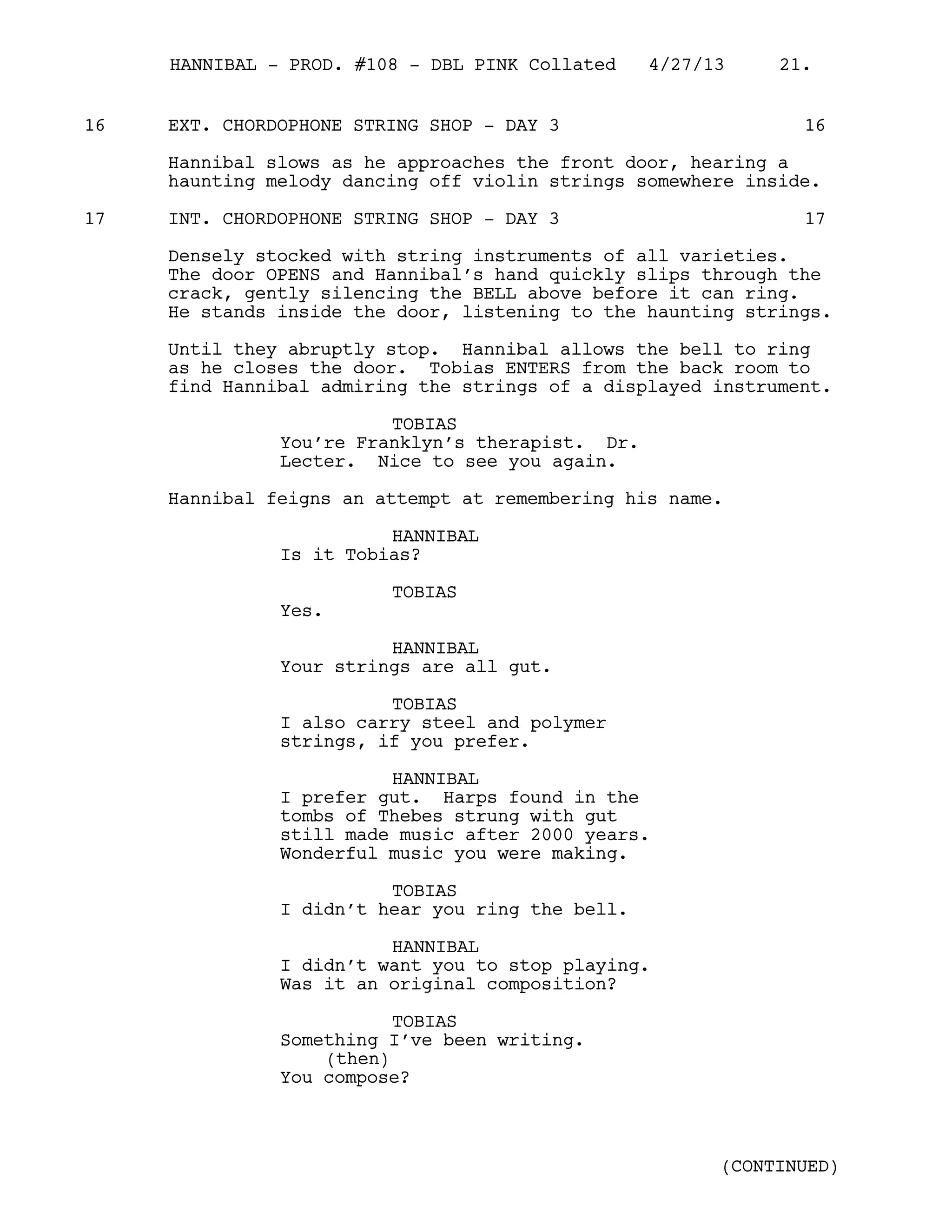 Hannibal episode 108 fromage | PDF