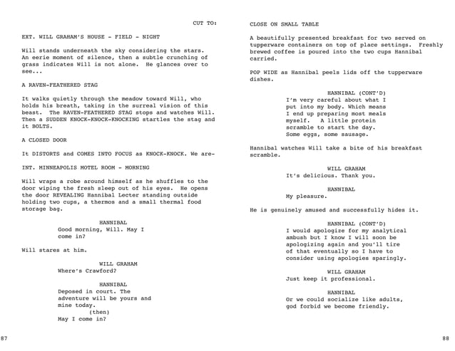 Hannibal nbc 101 aperitif illustrated-script | PPT