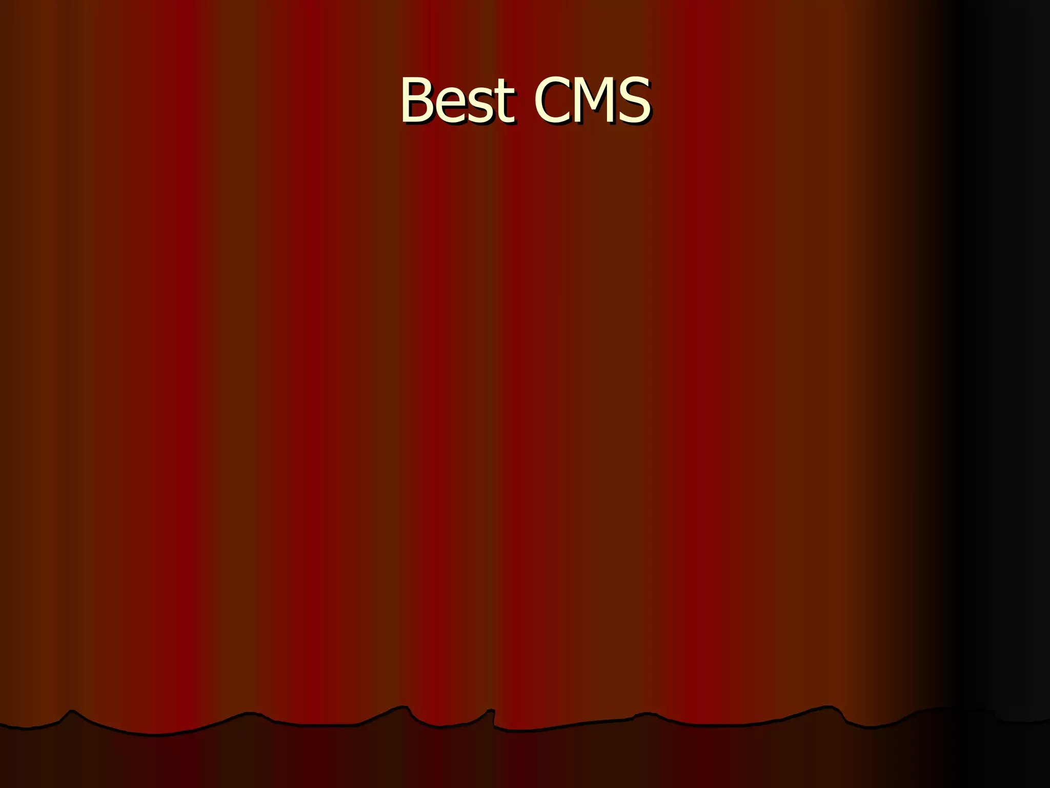 Best CMS 