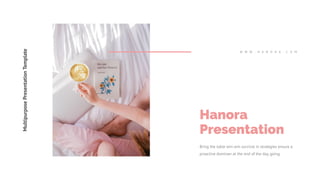 Bring the table win-win survival in strategies ensure a
proactive dominan at the end of the day, going.
Hanora
Presentation
Multipurpose
Presentation
Template
W W W . H A N O R A . C O M
 