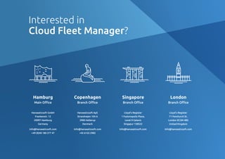 Cloud Fleet Manager by Hanseaticsoft Product Portfolio | PDF