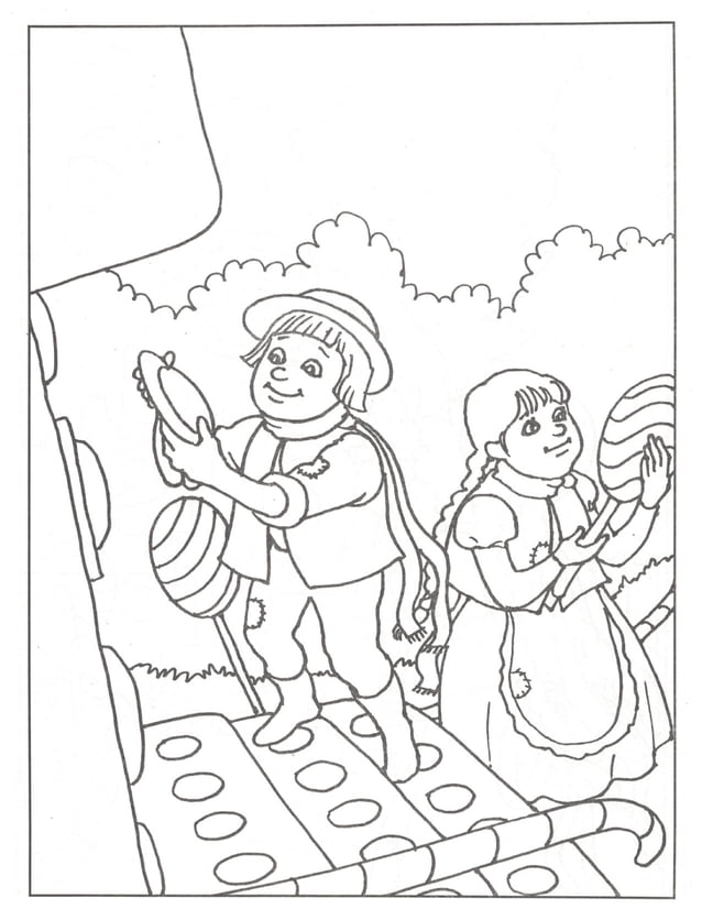 Hansel e Gretel disegni da colorare per bambini