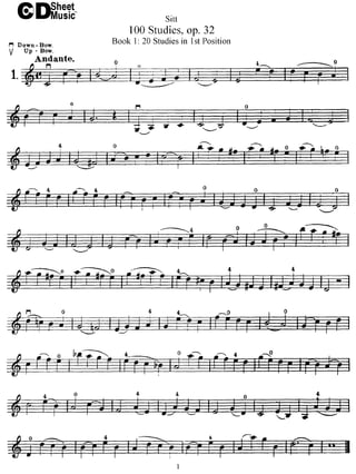 DOWNLOAD-Hans sitt 100 studies 1 st position   violino