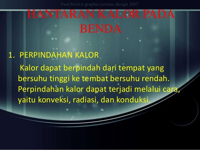 Hantaran Kalor Pada Benda