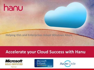 Helping ISVs and Enterprises Adopt Windows Azure




Accelerate your Cloud Success with Hanu
 