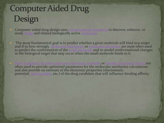 Computer Aided Drug Design ppt | PPTX