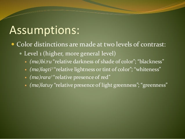 Conklin hanunoo color categories summary of the book