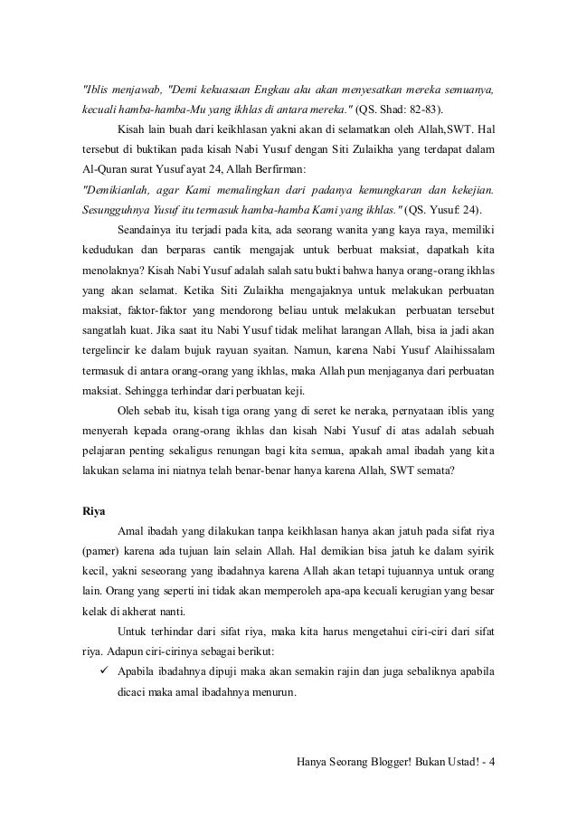 Hanya Seorang Blogger! Bukan Ustad!