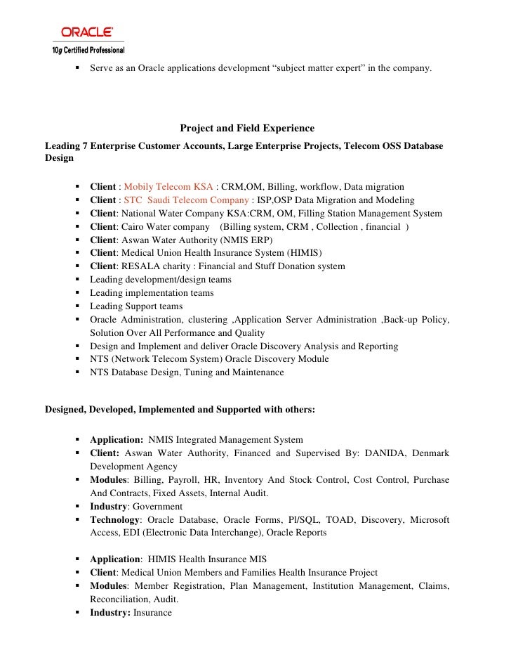subject matter expert resumes