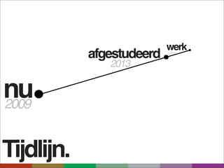 werk
            afgestudeerd   2013


               2013


nu
2009


Tijdlijn.
 