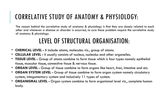 CHAPTER 1 BODY STRUCTURE HUMAN ANATOMY AND PHYSIOLOGY I visual data 2