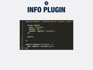 Using hapi plugins to version your API (hapiDays 2014)