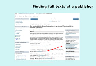 Finding full texts at a publisher

Technische Universität Hamburg-Harburg
www.tub.tu-harburg.de

 