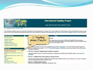 Hapmap Project.pdf Hapmap veritabanı | PPTX