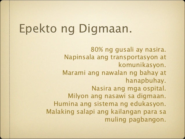 Epekto Ng Digmaan Sa Bansa Hapon