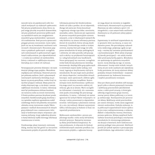 warunki życia nie pojedynczych osób, lecz         Informacja powinna być dwukierunkowa:             cje mogą okazać się ni...