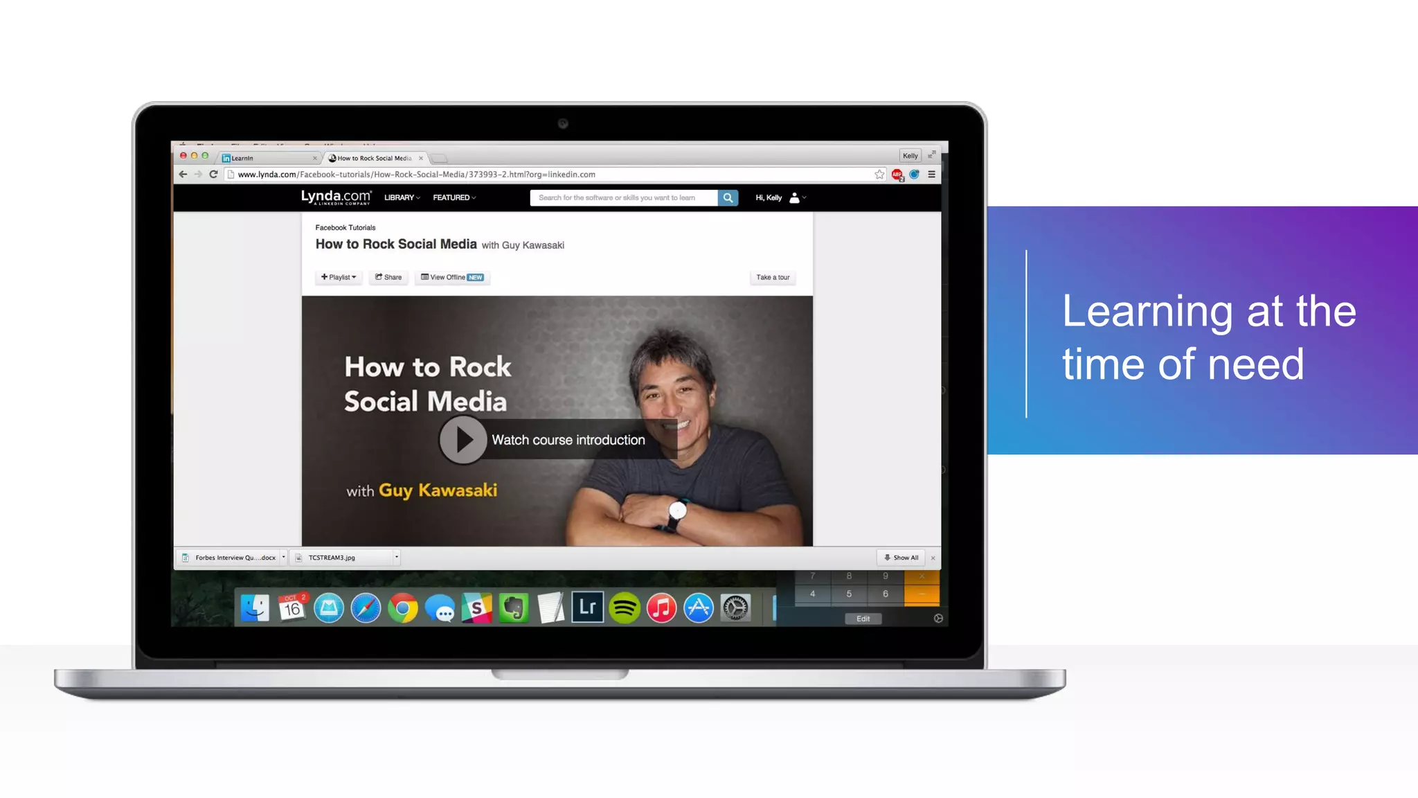Learning at the
time of need
 