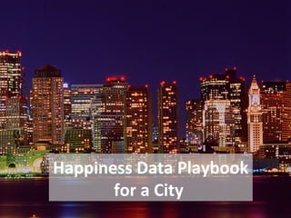 Happiness Data 
Playbook for a City 
 
