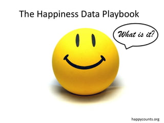 Happiness Data Playbook: What it is about