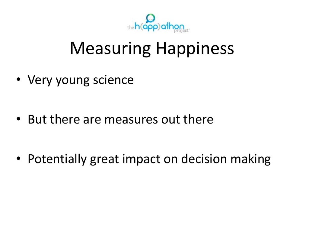 Happiness indicators
