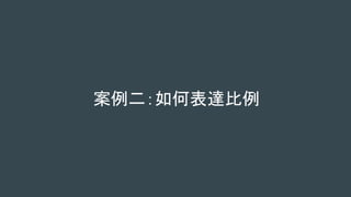 案例二：如何表達比例
 