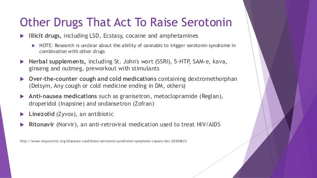 Ssri serotonin syndrome
