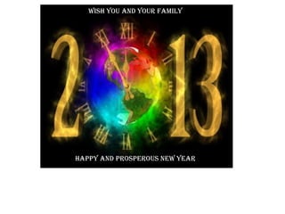 WISH YOU AND YOUR FAMILY




HAPPY AND PROSPEROUS NEW YEAR
 