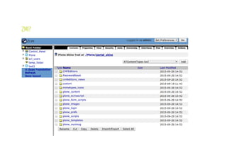 The Plone Theming editor!
Already a "hacking" tool:
non-Plone experts can change the entire theme.
 
