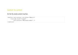 We want more
create our own chuncks of content
implement our own scripts
with basic knowledge of HTML and Python
 