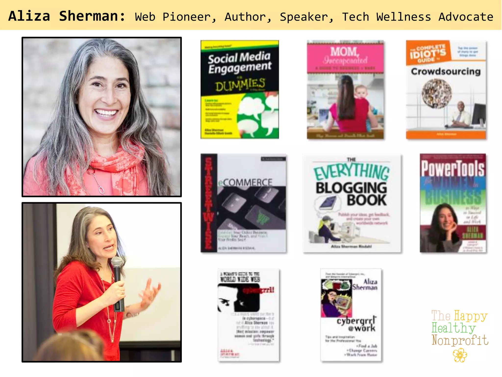 Beth Kanter: Trainer, Author, Speaker and Nonprofit Thought Leader
@kanter
www.bethkanter.org
 