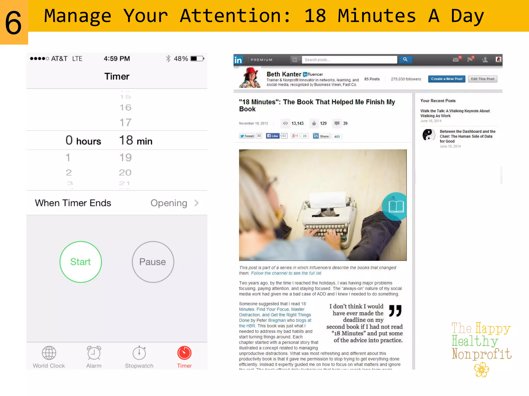 Manage Your Attention: 18 Minutes A Day
6
 