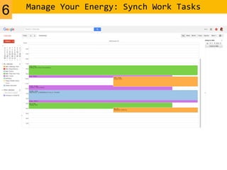 Manage Your Energy: Synch Work Tasks
6
 