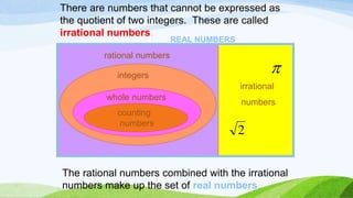 real numbers | PPTX