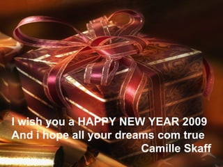 I wish you a HAPPY NEW YEAR 2009   And i hope all your dreams com true   Camille Skaff 