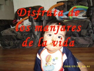 Disfruta de los manjares de la vida