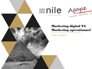 Marketing digital VS
Marketing opérationnel
HAPPY WORKER
 