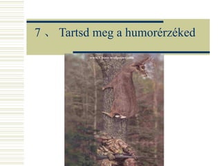 7 、 Tartsd meg a humorérzéked 