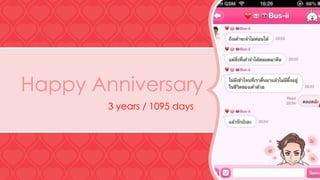 Happy Anniversary
3 years / 1095 days
 