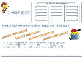 Happy Birthday School Card