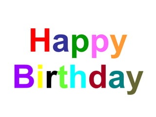H a p p y   B i r t h d a y 