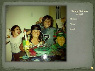 HappyBirthday
Albert
Melissa
Albert
Randy
 