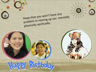 on 't have any
Hope that you w       pz ac- mental
                                    ly
problem  in rearing u
           spiritually.
physically
 