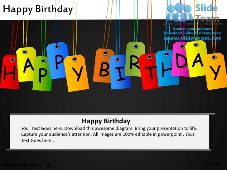 happy birthday powerpoint slide