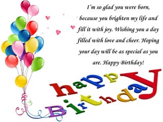 Happy birthday quotes and Wishes | PPT
