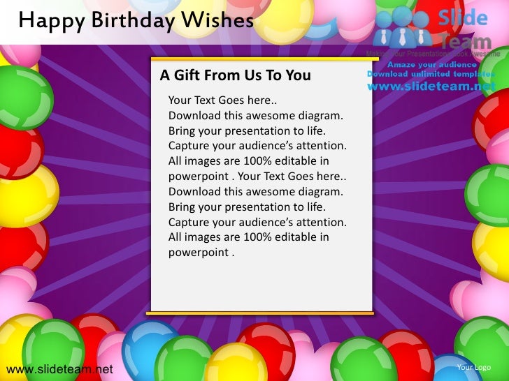 happy birthday wishes powerpoint ppt slides birthday powerpoint slide