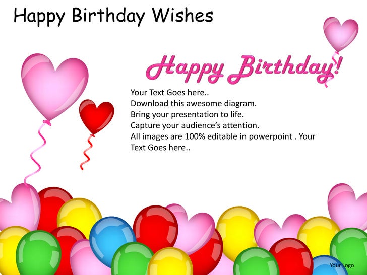 happy birthday wishes powerpoint presentation templates bday templates